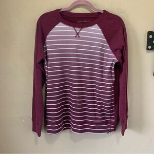 Eddie Bauer Legend Wash Long Sleeve Sweater Sz Youth Large Cranberry Color